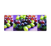 Rubber Keyboard pad 12x31.5in WHJSHOP Purple and Green Grapes Printed Soft and Thick to Protect The Desktop for Office Computer Study