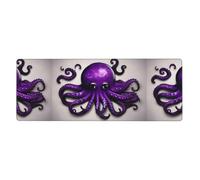 Rubber Keyboard pad 12x31.5in WHJSHOP Purple Octopus Printed Soft and Thick to Protect The Desktop for Office Computer Study