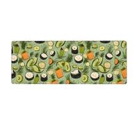 Rubber Keyboard pad 12x31.5in WHJSHOP Sushi Dill Pickles Printed Soft and Thick to Protect The Desktop for Office Computer Study