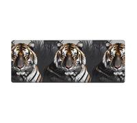 Rubber Keyboard pad 12x31.5in WHJSHOP Tiger at Rest Prints Soft and Thick to Protect The Desktop for Office Computer Study
