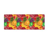 Rubber Keyboard pad 12x31.5in YUGTAEE Fresh Fruits Pineapple Printing Soft and Thick to Protect The Desktop for Office Computer Study