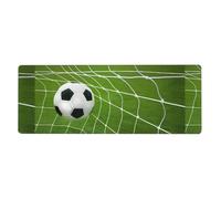 Rubber Keyboard pad 12x31.5in YUGTAEE Green Grass Soccer Printing Soft and Thick to Protect The Desktop for Office Computer Study