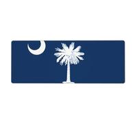 Rubber Keyboard pad 12x31.5in YUGTAEE South Carolina Flag Printing Soft and Thick to Protect The Desktop for Office Computer Study