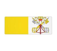Rubber Keyboard pad 12x31.5in YUGTAEE Vatican Flag Printing Soft and Thick to Protect The Desktop for Office Computer Study