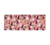 Rubber Keyboard pad 12x31.5in YYHHAOFA Chiwawas Dog Pink Picture Soft and Thick to Protect The Desktop for Office Computer Study