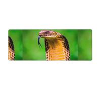 Rubber Keyboard pad 12x31.5in YYHHAOFA Cobra Snake Picture Soft and Thick to Protect The Desktop for Office Computer Study