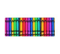 Rubber Keyboard pad 12x31.5in YYHHAOFA Colored Crayons Picture Soft and Thick to Protect The Desktop for Office Computer Study