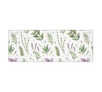 Rubber Keyboard pad 12x31.5in YYHHAOFA Green Flower Herb Sage Leaves and Branches Picture Soft and Thick to Protect The Desktop for Office Computer Study