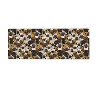Rubber Keyboard pad 12x31.5in YYHHAOFA Imagen De Pug Picture Soft and Thick to Protect The Desktop for Office Computer Study