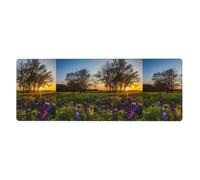 Rubber Keyboard pad 12x31.5in YYHHAOFA Lavender Meadow at Sunset Spring Picture Soft and Thick to Protect The Desktop for Office Computer Study