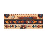 Rubber Keyboard pad 12x31.5in YYHHAOFA Native American Patterns Picture Soft and Thick to Protect The Desktop for Office Computer Study