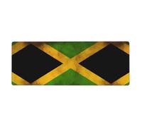 Rubber Keyboard pad 12x31.5in YYHHAOFA Old Jamaican Flag Picture Soft and Thick to Protect The Desktop for Office Computer Study