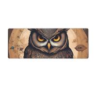 Rubber Keyboard pad 12x31.5in YYHHAOFA Owl Beliefs Picture Soft and Thick to Protect The Desktop for Office Computer Study