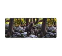 Rubber Keyboard pad 12x31.5in YYHHAOFA rge and Small Black Bears Picture Soft and Thick to Protect The Desktop for Office Computer Study