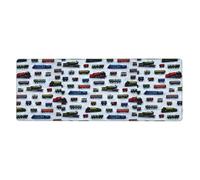 Rubber Keyboard pad 12x31.5in YYHHAOFA Train Cars Picture Soft and Thick to Protect The Desktop for Office Computer Study