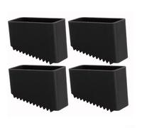 Rubber Ladder End Protectors 4PCS For Extension Ladders Folding Ladders And Modular Ladders To Improve Contact Area(Black)