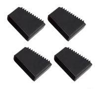 Rubber Ladder Feet Covers 25mm Non-Slip Black 4pcs | Deep groove for tread, heavy duty rubber, secure grip on wet surfaces, prevents sliding accidents, 25mm internal size