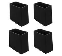 Rubber Ladder Foot Pads Black Covers 4pcs, Non Slip for Step Ladders | Replacement Pads for Ladder Feet, Antiskid Design, Insulated Material, Heavy Duty Use, Construction and Repairs