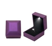 Rubber LED Ring Box | Multicolor for Ring Engagement Display: LED Jewelry Box