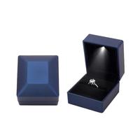 Rubber LED Ring Box | Multicolor for Ring Engagement Display: LED Jewelry Box