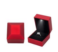 Rubber LED Ring Box | Multicolor for Ring Engagement Display: LED Jewelry Box