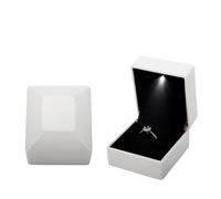 Rubber LED Ring Box | Multicolor for Ring Engagement Display: LED Jewelry Box
