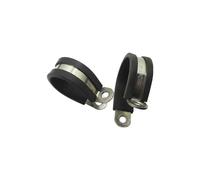 Rubber Lined p Clips, 2 Pcs 304 Stainless Steel Rubber Lined P Clips 15mm Band 6.4mm Hole Multiple Sizes(22MM)