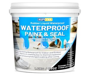 Rubber Liquid Waterproof Sealant, Waterproof Patch Seal Sealer, Cloud Gray Indoor & Outdoor Elasticity Rubber Paint, Multi Surface Foundation Leak Crack Repair-Roof Gutter Basement Water Proof Coating