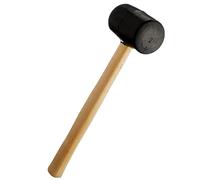 Rubber Mallet, Hammer Rubber Mallet for Flooring with Wood Handle with Double-Sided Solid Head and Non-Slip