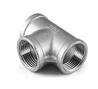 Rubber Mallet Rubber Hammer, 304 Stainless Steel Tee Pipe Fitting BSP Female Thread 3 Way Equal Silver Multiple Sizes(DN6)