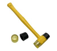 Rubber Mallet, Rubber Hammer Mallet Versatile Soft Double-Faced Hamer for DIY Glazing & Window Work(Yellow)