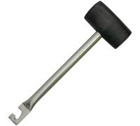 Rubber Mallet with Metal Handle & Hook - Durable Non-Marring Head for Wood, Tent Stakes, Camping, DIY & Construction - Heavy-Duty, Versatile Tool with Peg Remover