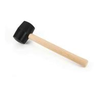 Rubber Mallet with Solid Rubber Head and Smooth Wood Handle Cushioned Suitable for Tile Work and Surface Protection