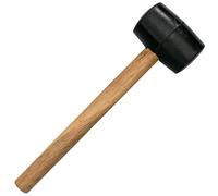 Rubber Mallet with Wooden Handle - Non-Marring Soft Head for Woodworking, Tile Setting, Tent Stakes, DIY & Crafts - Durable, Comfortable Grip Mallet for Precision Strikes & Gentle Impact