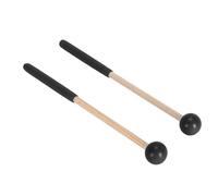 Rubber Maple Xylophone Drum Mallet 8 Inch Long Percussion Sticks with Wood Handle for Bell Stick Tongue Drum, 22cm Compact Lightweight (Black