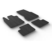 Rubber Mat Set Compatible with Smart ForFour 453 2014- (T Profile 4-Piece + Mounting Clips)