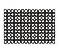 Rubber Mats 5-Pack Black 100% Rubber Non-Slip 40x60cm 16mm Weatherproof Durable