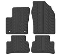 Rubber mats compatible with Toyota C-HR (HEV) 2023 (T Profile 4 Pieces + Mounting Clamps)