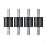 Rubber Metal Buffer 4 Pieces Vibration Damper Silent Block For Generator Motor Pump Equipment With M5 M6 M8 Screw Hole Black(M6)
