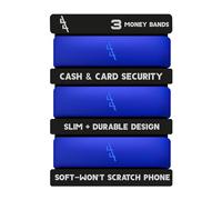 Rubber Money Bands for Cash (3), Wallet Money Clip Alternative, Royal Blue