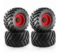 Rubber Monster Truck Tires 133mm 4Pcs 12mm Hex Set For HSP For HPI 1/10 RC | RC Car Replacement Parts, high-grip monster truck tires deliver stable rolling consistent traction Repair