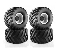 Rubber Monster Truck Tires 133mm 4Pcs 12mm Hex Set For HSP For HPI 1/10 RC | RC Car Replacement Parts, high-grip monster truck tires deliver stable rolling consistent traction Repair
