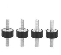 Rubber Mounts, 4pcs M6 Rubber Mounts Male Anti Vibration Silentblock Car Boat Bobbins, Screw Bolt for Air Compressors, Diesel Engines, Gasoline Engines, Water Pumps (VV20*10 M6*18)