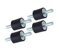 Rubber Mounts, 4Pcs Rubber Vibration Isolator Compressor Pump Anti Vibration Rubber Mount Shock Damper M6 20 X 20