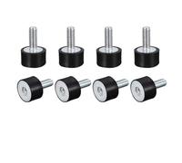 Rubber Mounts 8pcs M5 Male/Female Vibration Isolator Shock Absorber D15mm x H10mm for Generators, Air Compressors, Electric Welders, Pumps, AC Units