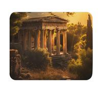 Rubber Mouse Pad Ancient Greece Temple Gaming Mousepad Desk Mats 25x30cm for Gamer,Studying,Office