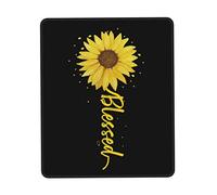 Rubber Mouse Pad, Sunflower Blessed Faith Mousepads Premium Desk Pad 25X30cm for PC Computer Home