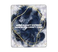 Rubber Mouse Pad, Words Can't Express How Much I Don't Care Mousepads Modern Desk Pad 25X30cm for Work Typing Studying