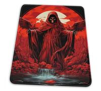 Rubber Mousepads Grim Reaper Angel Skull Demon Skeleton Red 25X30Cm, Mouse Pad Modern Desk Pad For Laptop Home Gamer