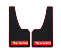 Rubber Mud Flap Set for Passenger Vehicles with Stable Fit Around Tire Area to Reduce Splash and Spray on Roads (Large)